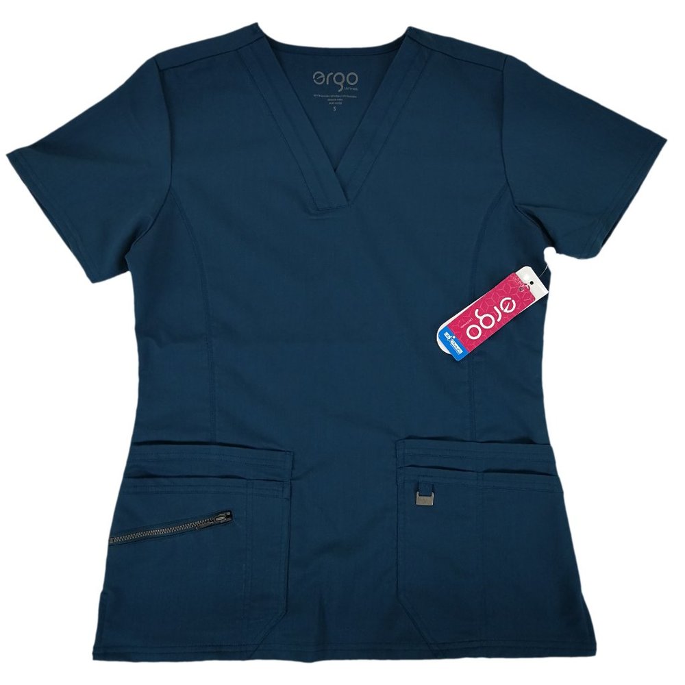 Ergo Scrub Top Women's Small Caribbean 1311